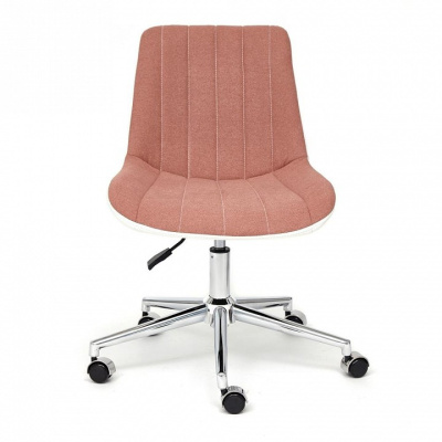 Кресло STYLE экошерсть/кож/зам, розовый/белый, 36-01 фото Кресло STYLE экошерсть/кож/зам, розовый/белый, 36-01. Фото №2