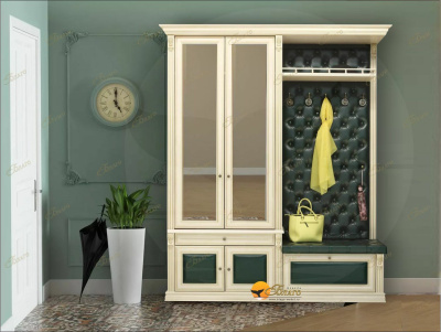 Прихожая со шкафом и вешалкой c зеркалами Б5.11-11(з). Фото №2