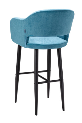 Кресло барное Oscar Сканди Блю/Черный. Фото