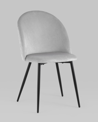 Стул Lilly велюр серебристый фото Стул Lilly велюр серебристый. Фото №3