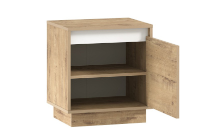 Тумба НМ 040.09 Virginia Белый Скандинавский/Дуб Бунратти фото Тумба НМ 040.09 Virginia Белый Скандинавский/Дуб Бунратти. Фото №2