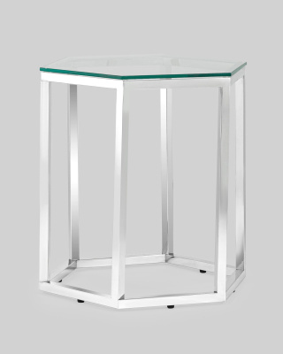 Журнальный стол ГЕКС серебро. Фото