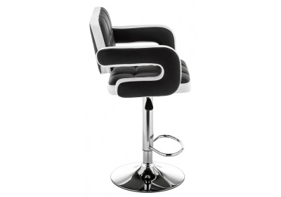 Барный стул Bent черный / белый. Фото
