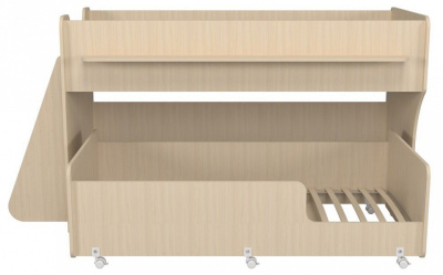 Кровать двухъярусная Р444, древесина коричневая светлая дуб. Фото