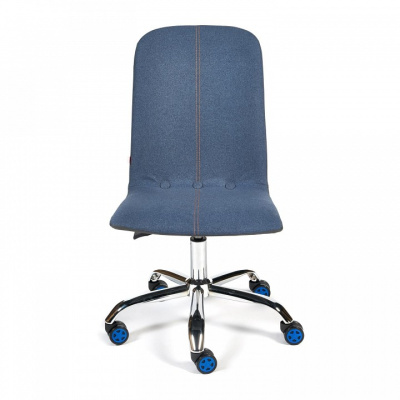 Кресло RIO экошерсть/кож/зам, синий/металлик, 1811-30/36. Фото