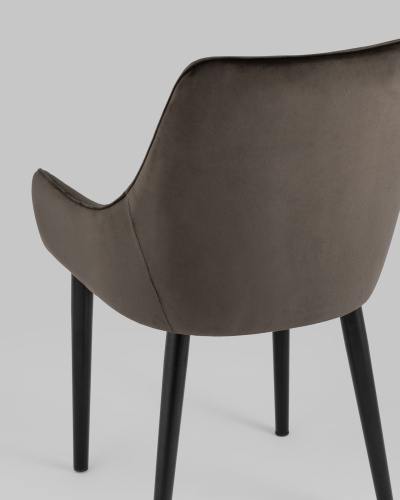 Стул Джоан велюр тёмно-коричневый. Фото №8