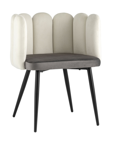 Кресло Карнавал бежевое/темно-серое. Фото №2