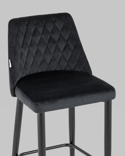 Стул полубарный Диего велюр черный. Фото №9