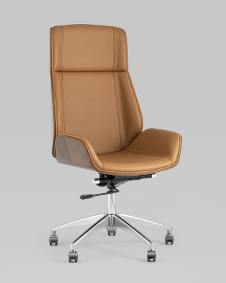 Кресло руководителя TopChairs Crown коричневое фото Кресло руководителя TopChairs Crown коричневое. Фото №3