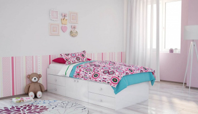 Кровать Polini kids Simple 3100 Н, белый. Фото