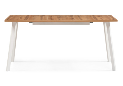 Стол деревянный Стол раскладной Колон Лофт 120 25 мм дуб вотан / белый матовый. Фото